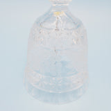 Clear Glass Etched Embossed Hand Bell; Decorative Glass Bell