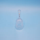 Clear Cut Glass Hand Bell; Etched Glass Bell