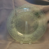Green Depression Glass Patterned Platter