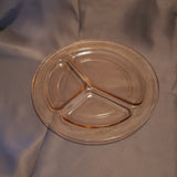 Pink Depression Glass Grill Plate - Divided Plate