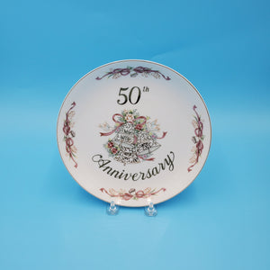 50th Wedding Anniversary Commemorative Plate by Lefton