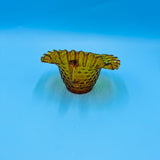 Amber Glass Hobnail Jack In The Pulpit Vase With Handle