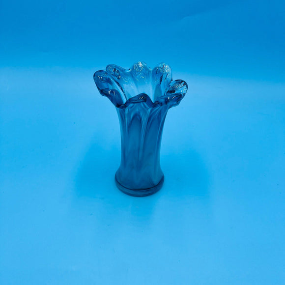 Fratelli Toso Swung Vase - Blue Glass Vase