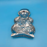 Polished Pewter Snowman Candy Dish