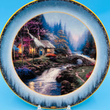 Thomas Kincaid's Peaceful Retreats Twilight Cottage Decorative Plate by The Bradford Exchange and Lenox China
