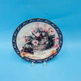 Lena Liu's Basket Bouquets Parrot Tulips Collectible Floral Plate by W S George