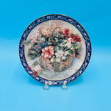 Lena Liu's Basket Bouquets Begonias Collectible Floral Plate by W S George