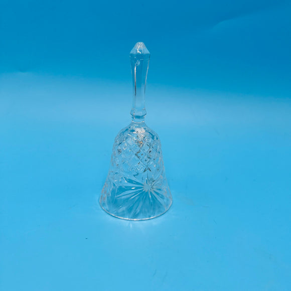 Etched Clear Glass Hand Bell