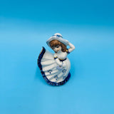 Southern Belle Figurine Hand Bell - Ceramic Lady Bell