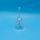 Etched Clear Glass Hand Bell