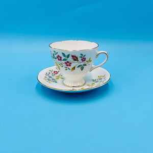 Gladstone Bone China Floral Tea Cup and Saucer