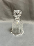 Hearts Clear Glass Bell - Decorative Bell - Home Decor Bell