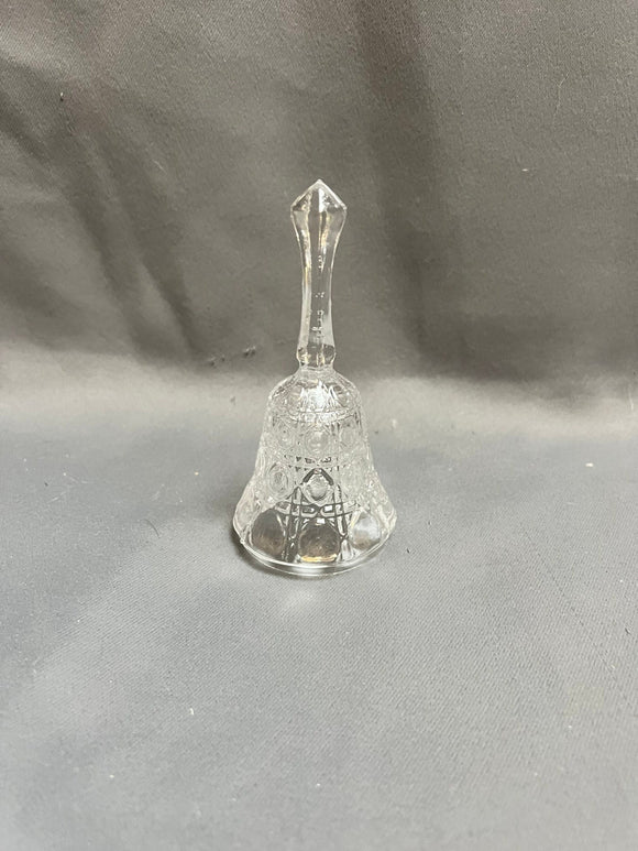 Clear Glass Ornate Bell with No Clapper - Home Decor Bell