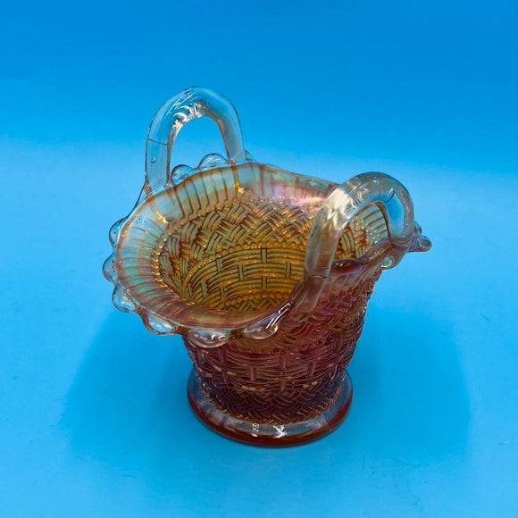 McKee Queen Amber Daisy and Button Pitcher - Amber Glass Pitcher